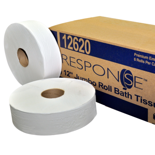 Box of response bath tissue rolls