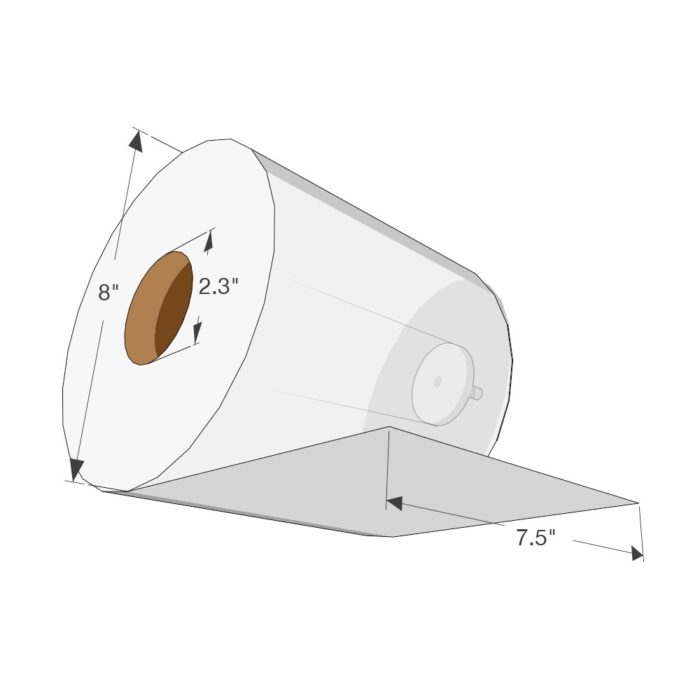 White rolled towel diagram