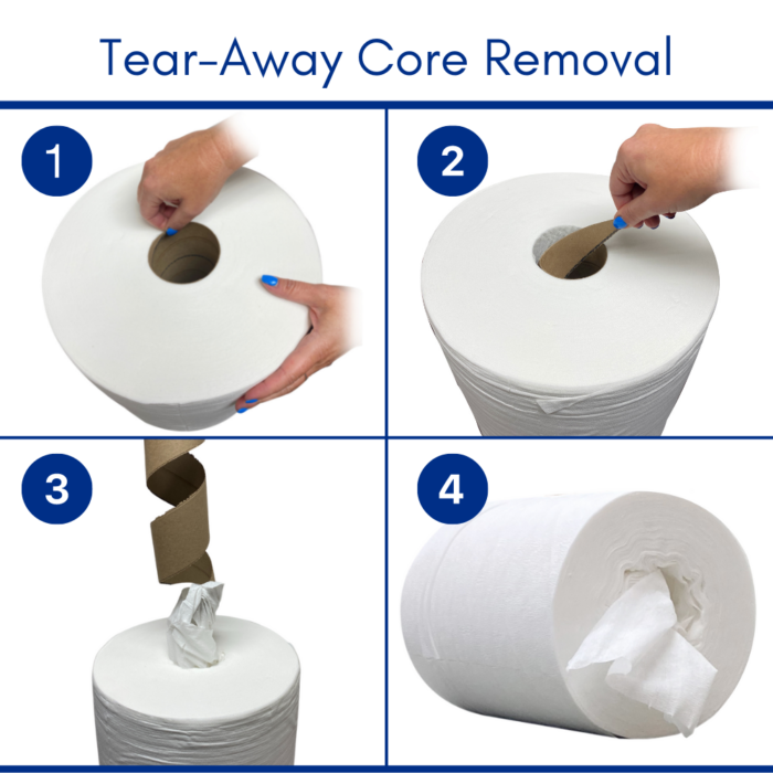 center pull towel core removal
