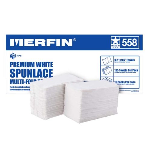 Merfin premium white spunlace multifold