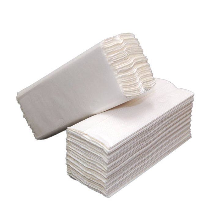 white c-fold towel