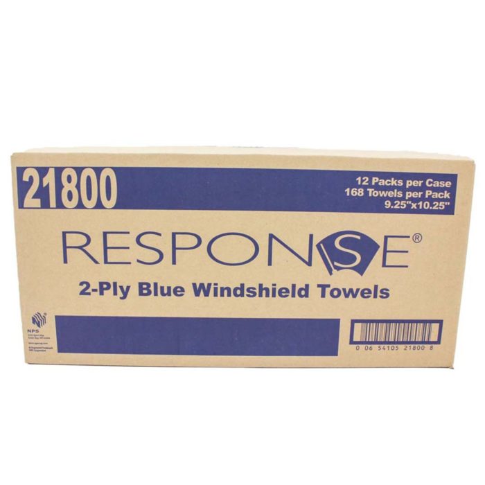 response blue windshield towel