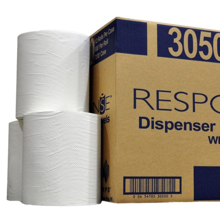 Response White rolled towel