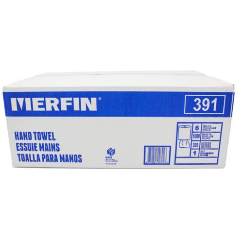 Merfin white hand towel