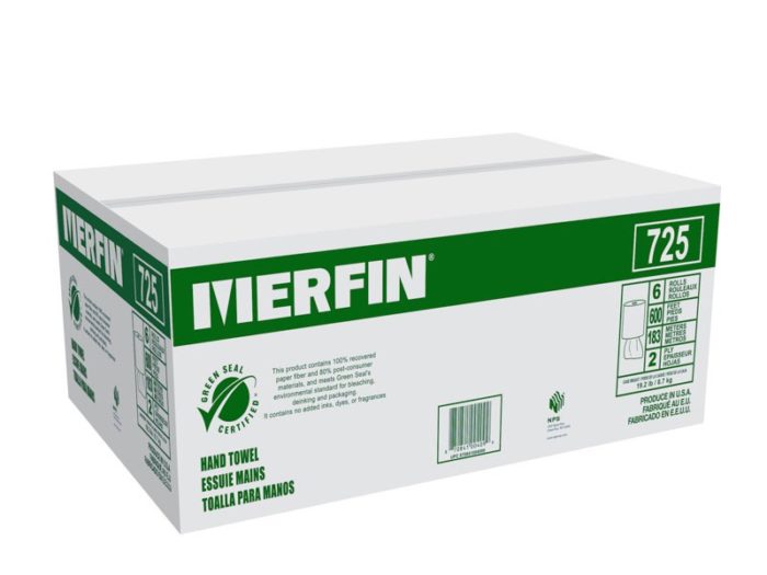Merfin premium hand towel green seal certified