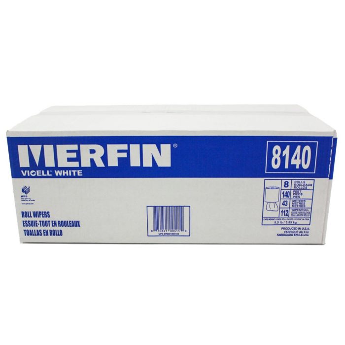 Merfin white roll wipes