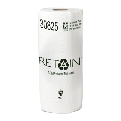 Retain perforated roll towel