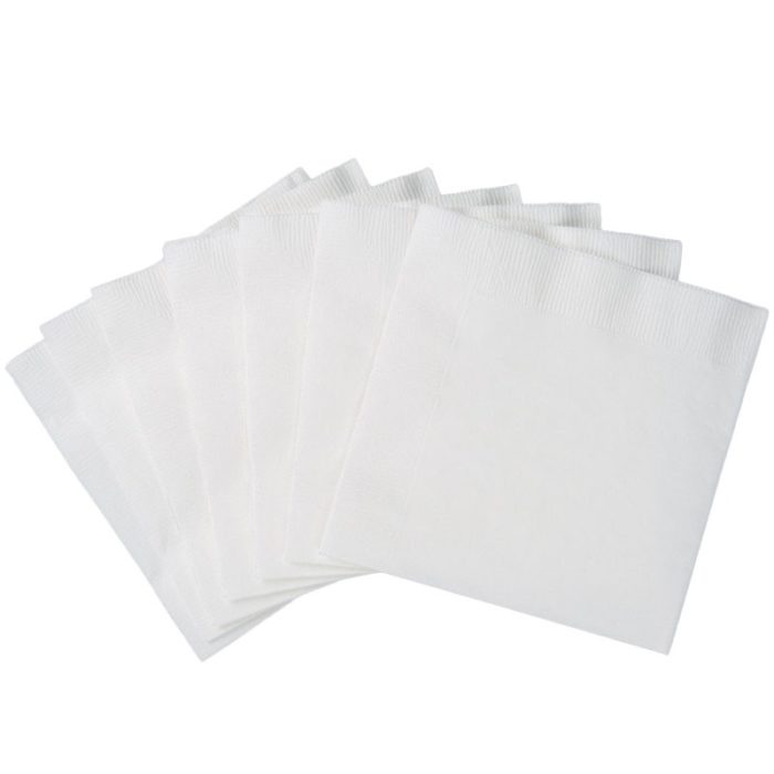 white beverage napkins